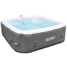 Load image into Gallery viewer, Square Inflatable Jetted Hot Tub with Cover - 6 Person - 265 Gallon