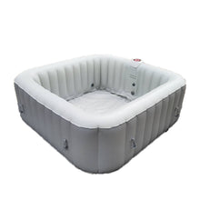 Load image into Gallery viewer, Square Inflatable Jetted Hot Tub with Cover - 6 Person - 265 Gallon