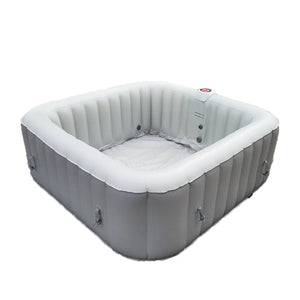 Square Inflatable Jetted Hot Tub with Cover - 6 Person - 265 Gallon