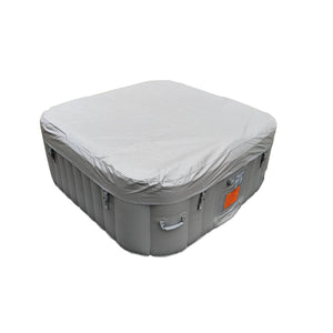 Square Inflatable Jetted Hot Tub with Cover - 6 Person - 265 Gallon