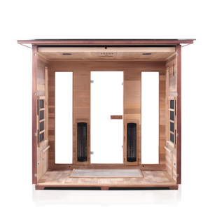 Enlighten Rustic 5 Person Full Spectrum Infrared Sauna I-19378