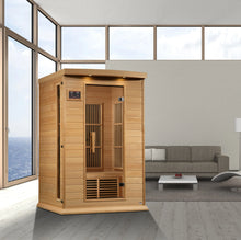 Load image into Gallery viewer, Maxxus 2 Person Near Zero EMF FAR Infrared Carbon Canadian Hemlock Sauna MX-K206-01-ZF