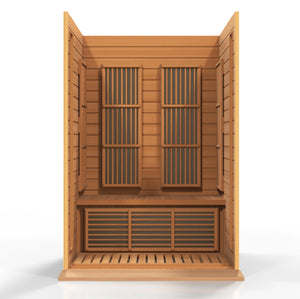 Maxxus 2 Person Low EMF FAR Infrared Carbon Canadian Red Cedar Sauna MX-K206-01 CED