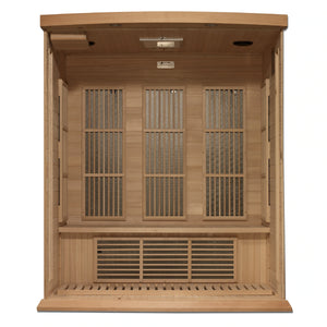 Maxxus 3 Person Near Zero EMF FAR Infrared Carbon Canadian Hemlock Sauna MX-K306-01-ZF