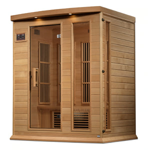 Maxxus 3 Person Near Zero EMF FAR Infrared Carbon Canadian Hemlock Sauna MX-K306-01-ZF