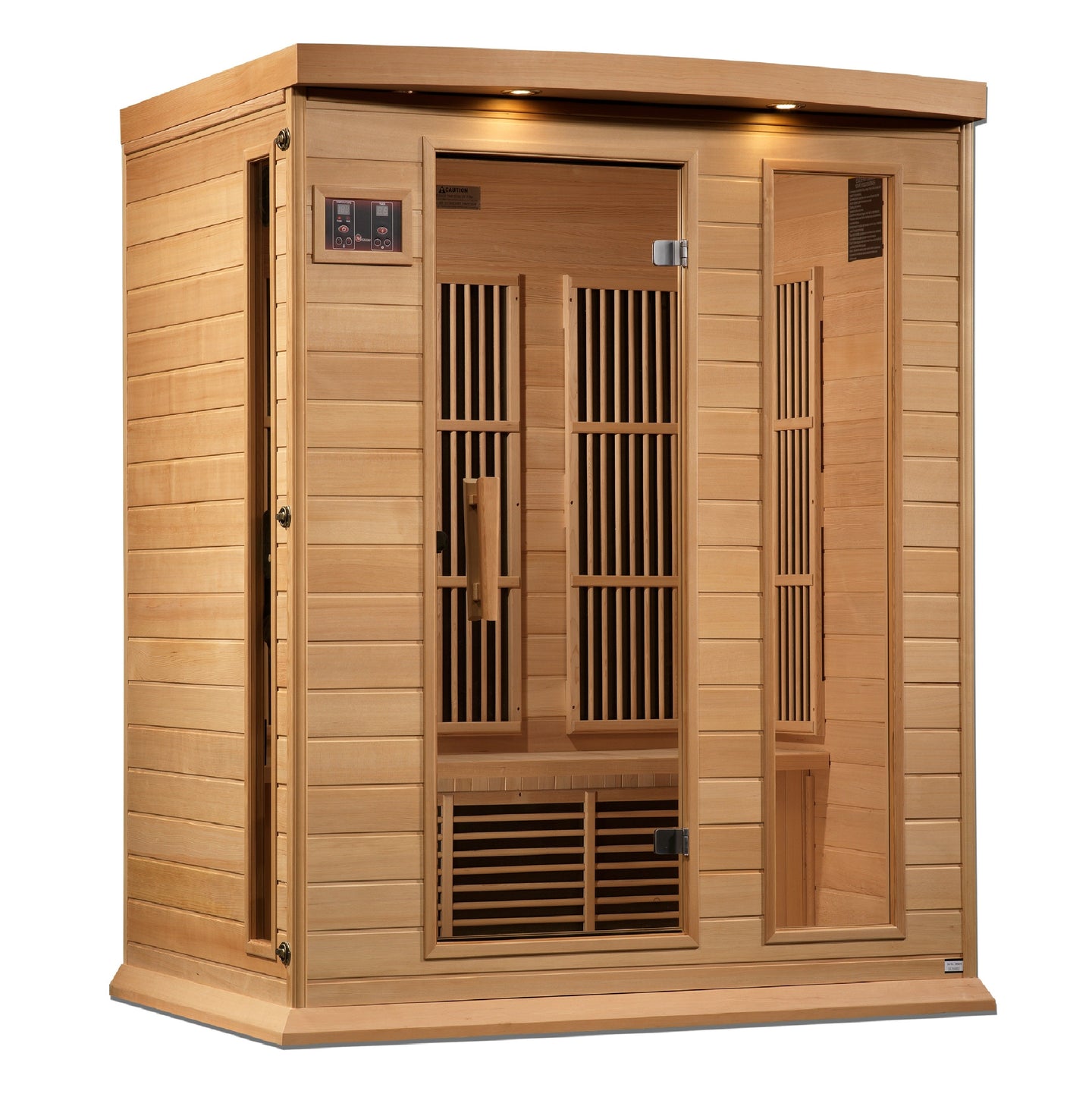 Maxxus 3 Person Near Zero EMF FAR Infrared Carbon Canadian Hemlock Sauna MX-K306-01-ZF