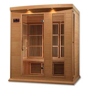 Maxxus 3 Person Low EMF FAR Infrared Carbon Canadian Hemlock Sauna MX-K306-01