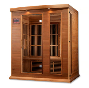 Maxxus 3 Person Low EMF FAR Infrared Carbon Canadian Red Cedar  Sauna MX-K306-01 CED