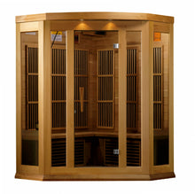 Load image into Gallery viewer, Maxxus 3 Person Corner Low EMF FAR Infrared Carbon Canadian Red Cedar  Sauna MX-K356-01 CED