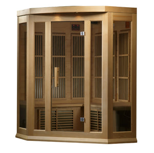 Maxxus 3 Person Corner Low EMF FAR Infrared Carbon Canadian Hemlock Sauna MX-K356-01