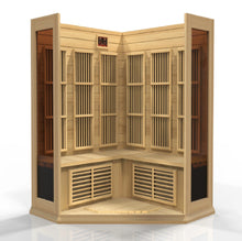 Load image into Gallery viewer, Maxxus 3 Person Corner Low EMF FAR Infrared Carbon Canadian Hemlock Sauna MX-K356-01