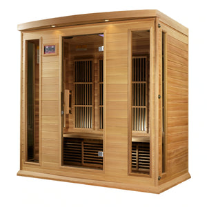 Maxxus "Montilemar Edition" 4 Person Near Zero EMF FAR Infrared Carbon Canadian Red Cedar Sauna MX-K406-01-ZF Ced