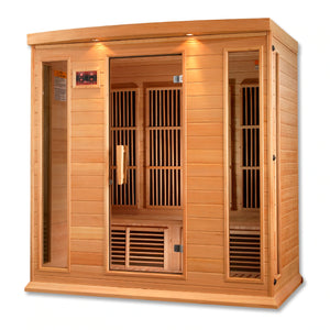 Maxxus 4 Person Low EMF FAR Infrared Carbon Canadian Hemlock Sauna MX-K406-01