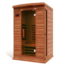 Load image into Gallery viewer, Maxxus 2 Person Full Spectrum Near Zero EMF FAR Infrared Carbon Canadian Red Cedar Sauna MX-M206-01-FS CED