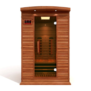 Maxxus 2 Person Full Spectrum Near Zero EMF FAR Infrared Carbon Canadian Red Cedar Sauna MX-M206-01-FS CED