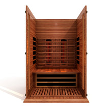 Load image into Gallery viewer, Maxxus 2 Person Full Spectrum Near Zero EMF FAR Infrared Carbon Canadian Red Cedar Sauna MX-M206-01-FS CED