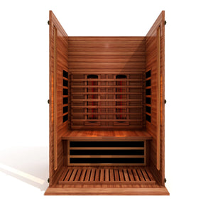 Maxxus 2 Person Full Spectrum Near Zero EMF FAR Infrared Carbon Canadian Red Cedar Sauna MX-M206-01-FS CED