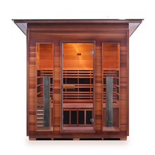 Load image into Gallery viewer, Enlighten Diamond 4 Person Infrared/Traditional Hybrid Sauna HI-17378