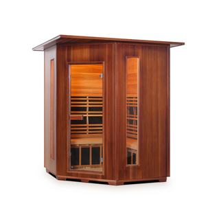 Enlighten Rustic 4C 4 Person Full Spectrum Infrared Sauna 17379