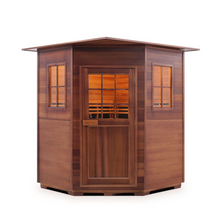 Load image into Gallery viewer, Enlighten Sapphire 4C 4 Person Infrared/Traditional Hybrid Sauna HI-16379