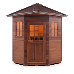 Enlighten Sapphire 4C 4 Person Infrared/Traditional Hybrid Sauna HI-16379