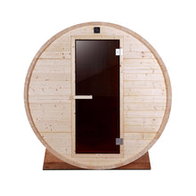 Load image into Gallery viewer, Outdoor and Indoor White Pine Barrel Sauna - 4 Person - 4.5 kW ETL Certified Heater