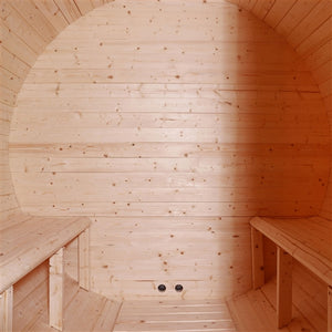 Outdoor and Indoor White Pine Barrel Sauna - 5 Person