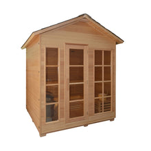 Load image into Gallery viewer, Canadian Hemlock Outdoor and Indoor Wet Dry Sauna - 6 kW Harvia KIP Heater - 6 Person