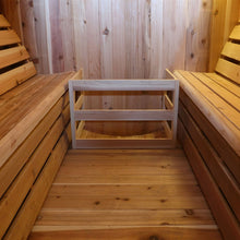 Load image into Gallery viewer, Outdoor Rustic Cedar Barrel Steam Sauna - Front Porch Canopy - ETL Certified - 6 Person