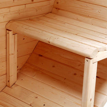 Load image into Gallery viewer, Outdoor or Indoor White Finland Pine Wet Dry Barrel Sauna - Front Porch Canopy - 4 Person