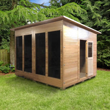 Load image into Gallery viewer, Canadian Cedar Outdoor and Indoor Wet Dry Sauna - 8 kW Harvia KIP Heater - 10 Person