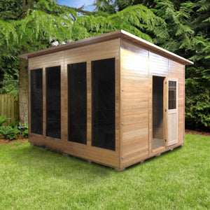 Canadian Cedar Outdoor and Indoor Wet Dry Sauna - 8 kW Harvia KIP Heater - 10 Person