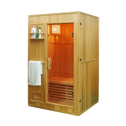 Canadian Hemlock Indoor Wet Dry Sauna - 3 kW Harvia KIP Heater - 3 Person
