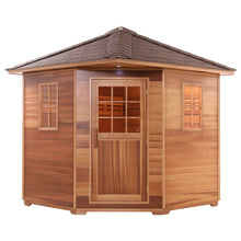 Load image into Gallery viewer, Canadian Cedar Wet Dry Outdoor Sauna with Asphalt Roof - 6 kW Harvia KIP Heater - 5 Person