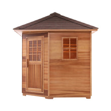 Load image into Gallery viewer, Canadian Cedar Wet Dry Outdoor Sauna with Asphalt Roof - 6 kW Harvia KIP Heater - 5 Person