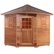 Load image into Gallery viewer, Canadian Cedar Wet Dry Outdoor Sauna with Asphalt Roof - 8 kW Harvia KIP Heater - 8 Person