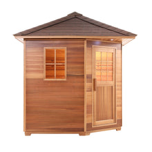 Load image into Gallery viewer, Canadian Cedar Wet Dry Outdoor Sauna with Asphalt Roof - 8 kW Harvia KIP Heater - 8 Person