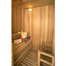 Load image into Gallery viewer, Canadian Cedar Indoor Wet Dry Sauna Steam Room - 3 kW Harvia KIP Heater - 2 Person
