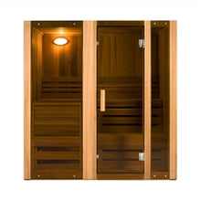 Load image into Gallery viewer, Canadian Cedar Indoor Wet Dry Sauna Steam Room - 3 kW Harvia KIP Heater - 3 Person