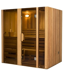 Canadian Cedar Indoor Wet Dry Sauna Steam Room - 3 kW Harvia KIP Heater - 3 Person