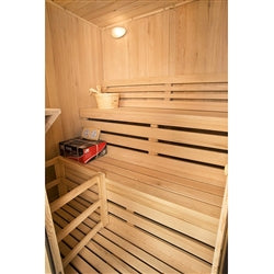 Canadian Cedar Indoor Wet Dry Sauna Steam Room - 3 kW Harvia KIP Heater - 3 Person