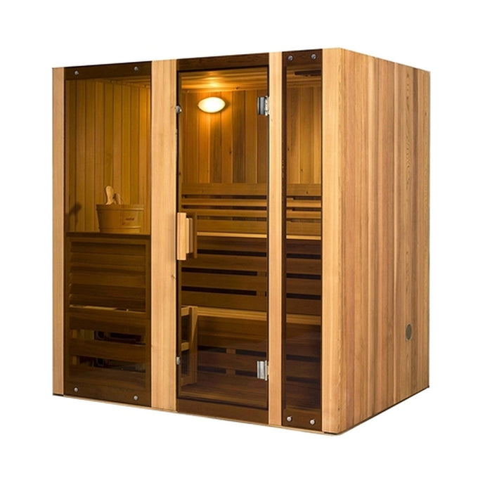 Canadian Cedar Indoor Wet or Dry Sauna Steam Room - 4.5 kW Harvia KIP Heater - 4 Person