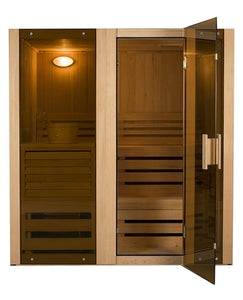 Canadian Cedar Indoor Wet or Dry Sauna Steam Room - 4.5 kW Harvia KIP Heater - 4 Person