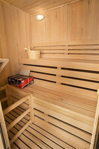 Canadian Cedar Indoor Wet or Dry Sauna Steam Room - 4.5 kW Harvia KIP Heater - 4 Person