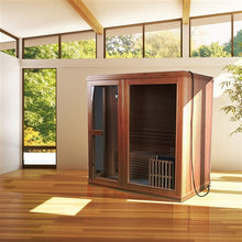 Load image into Gallery viewer, Canadian Hemlock Indoor Wet Dry Sauna - 4.5 kW Harvia KIP Heater - 4 Person