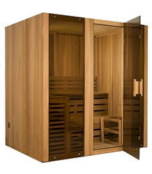 Canadian Cedar Indoor Wet Dry Steam Room Sauna - 6 kW Harvia KIP Heater - 6 Person