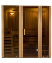 Load image into Gallery viewer, Canadian Cedar Indoor Wet Dry Steam Room Sauna - 6 kW Harvia KIP Heater - 6 Person