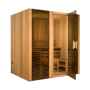 Hemlock Indoor Wet Dry Steam Room Sauna - 6 kW Harvia KIP Heater - 6 Person