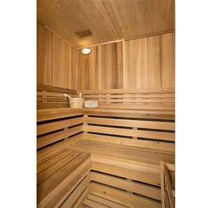 Hemlock Indoor Wet Dry Steam Room Sauna - 6 kW Harvia KIP Heater - 6 Person