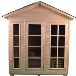 Canadian Hemlock Outdoor and Indoor Wet Dry Sauna - 4.5 kW Harvia KIP Heater - 4 Person